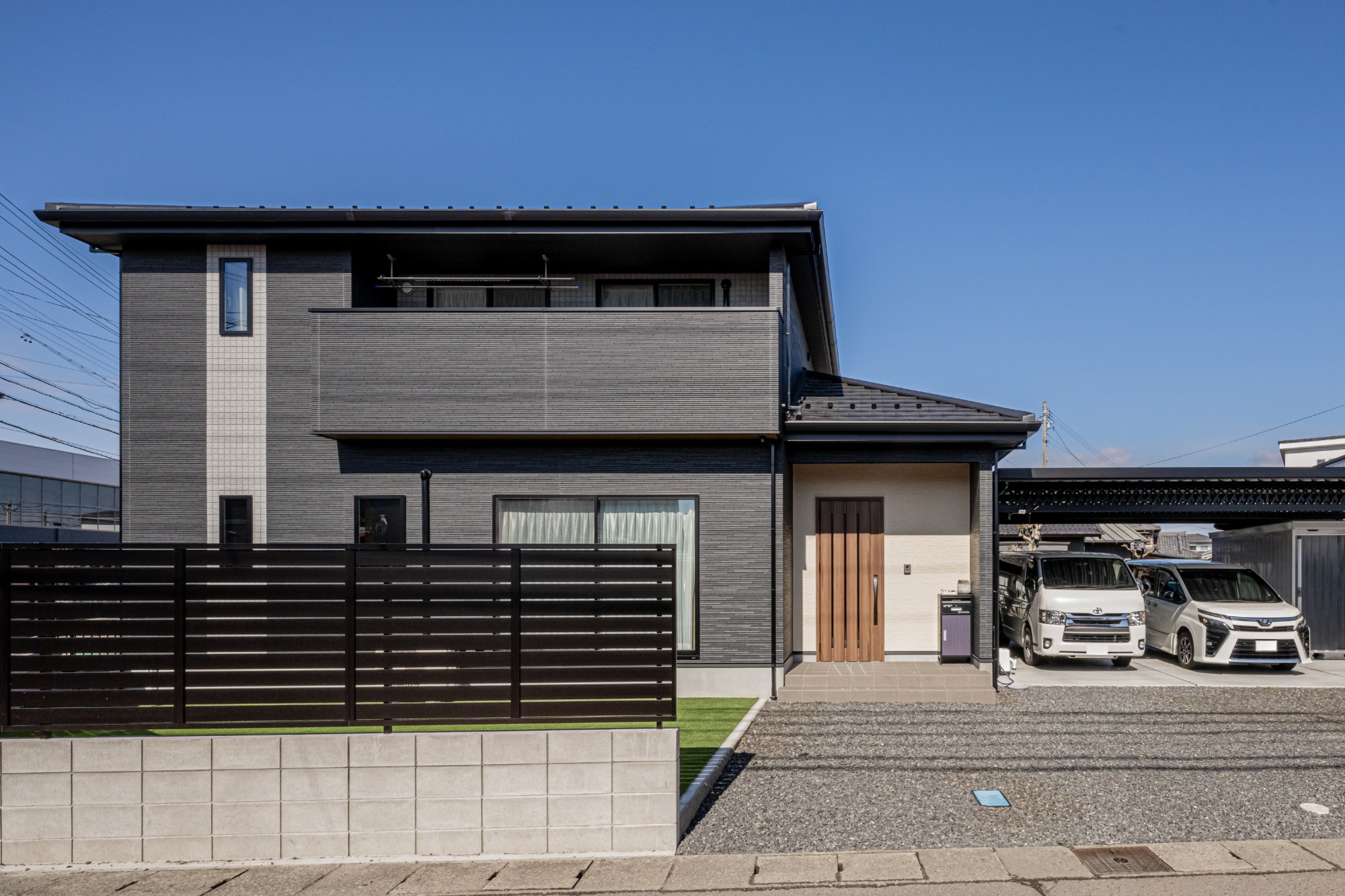 各務原市　新築住宅のエクステリア
